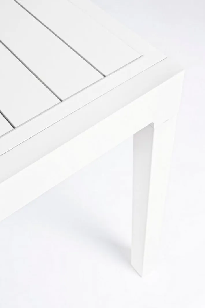 Bizzotto Tavoli>TAVOLO IN ALLUMINIO 83/166X80 BIANCO YK11 - PELAGIUS