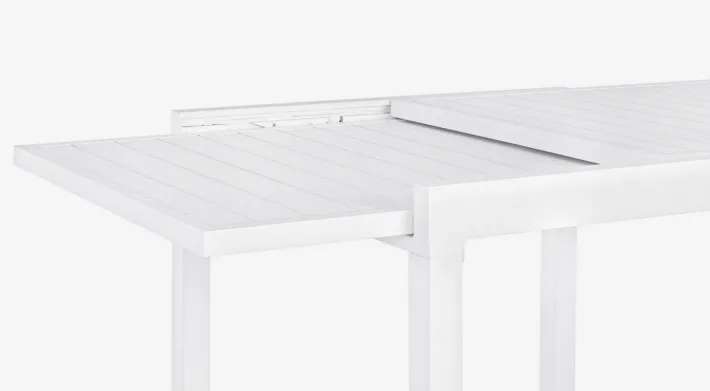 Bizzotto Tavoli>TAVOLO IN ALLUMINIO 83/166X80 BIANCO YK11 - PELAGIUS