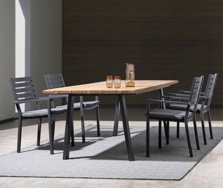 Bizzotto Tavoli>TAVOLO IN LEGNO ANTRACITE 160X90 - OSLO FSC