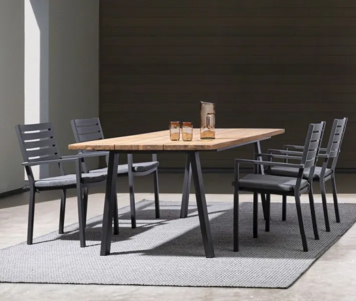 Bizzotto Tavoli>TAVOLO IN LEGNO ANTRACITE 160X90 - OSLO FSC