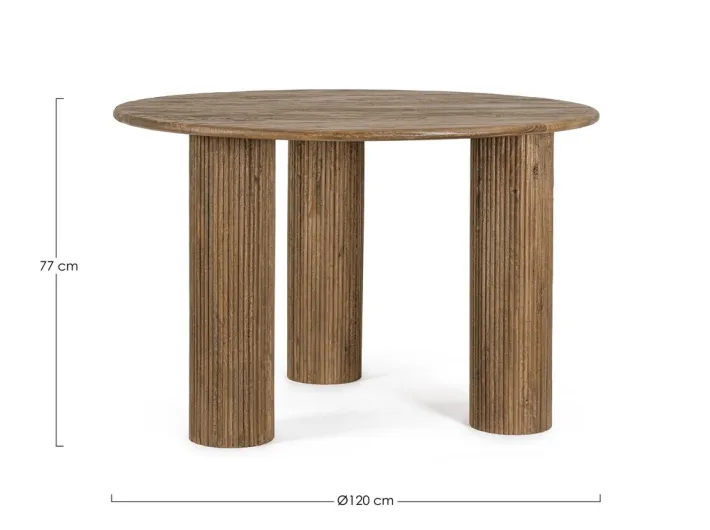 Bizzotto Tavoli>TAVOLO IN LEGNO BROWN D120 - DACCA