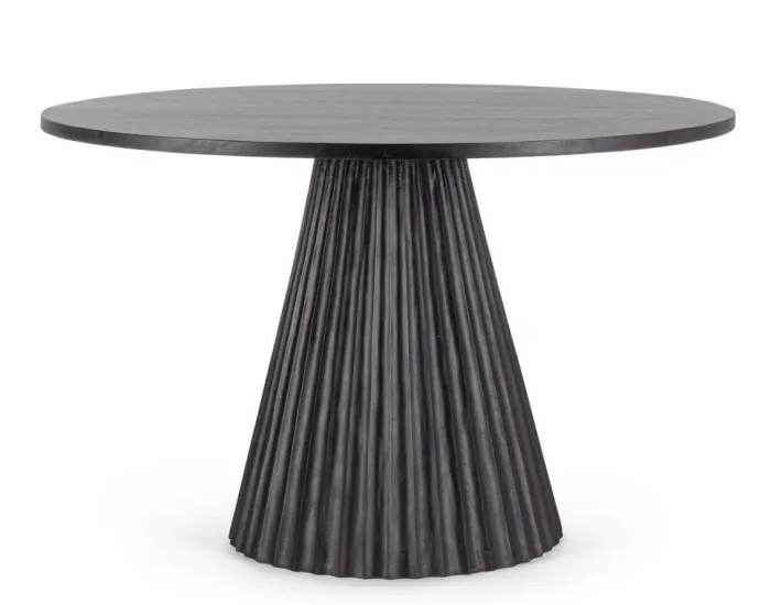 Bizzotto Tavoli>TAVOLO IN LEGNO NERO D120 - ORISSA