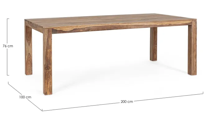 Bizzotto Tavoli>TAVOLO IN LEGNO SHEESHAM 200X100 - NARTAN