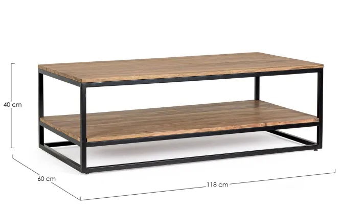 Bizzotto Tavolini>TAVOLO IN LEGNO SHEESHAM 118X60 - NARTAN