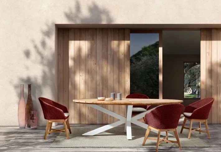 Bizzotto Tavoli>TAVOLO IN TEAK BIANCO RT01 - PALMDALE