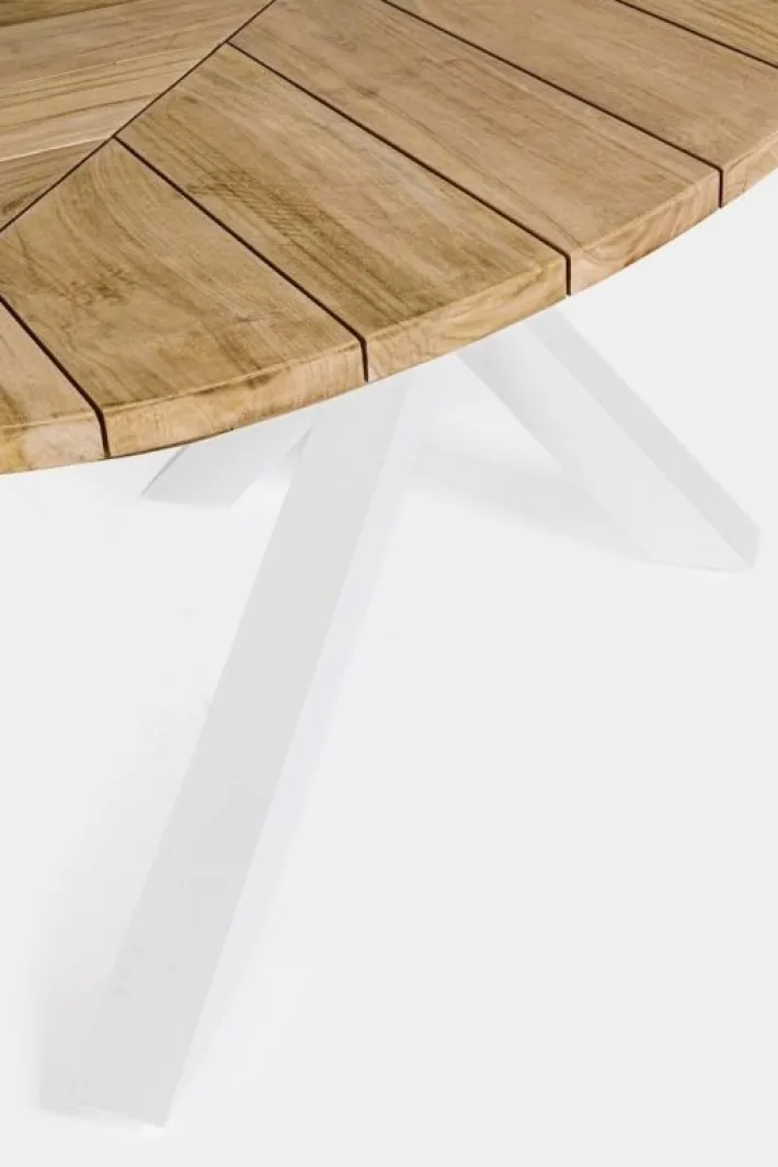 Bizzotto Tavoli>TAVOLO IN TEAK BIANCO RT01 - PALMDALE
