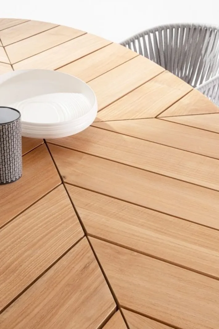 Bizzotto Tavoli>TAVOLO IN TEAK BIANCO RT01 - PALMDALE