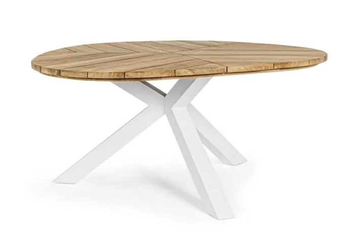 Bizzotto Tavoli>TAVOLO IN TEAK BIANCO RT01 - PALMDALE