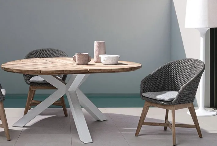 Bizzotto Tavoli>TAVOLO IN TEAK BIANCO RT01 - PALMDALE