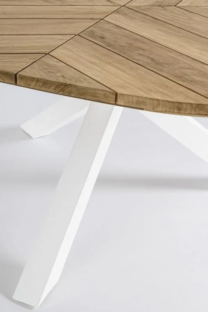 Bizzotto Tavoli>TAVOLO IN TEAK BIANCO RT01 - PALMDALE