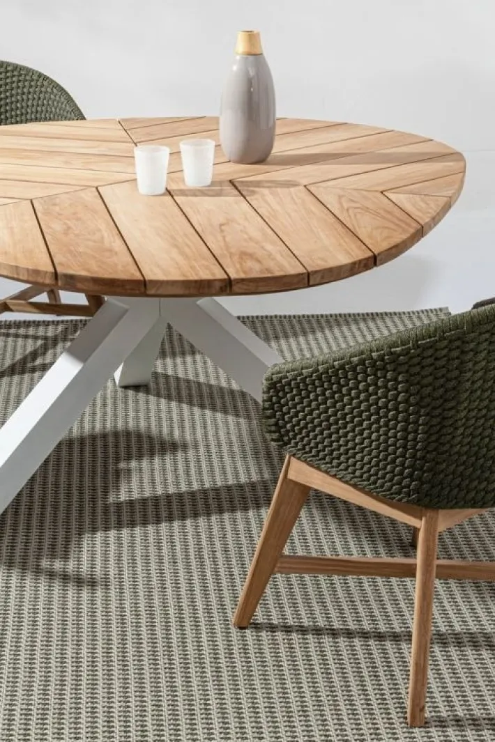 Bizzotto Tavoli>TAVOLO IN TEAK BIANCO RT01 - PALMDALE