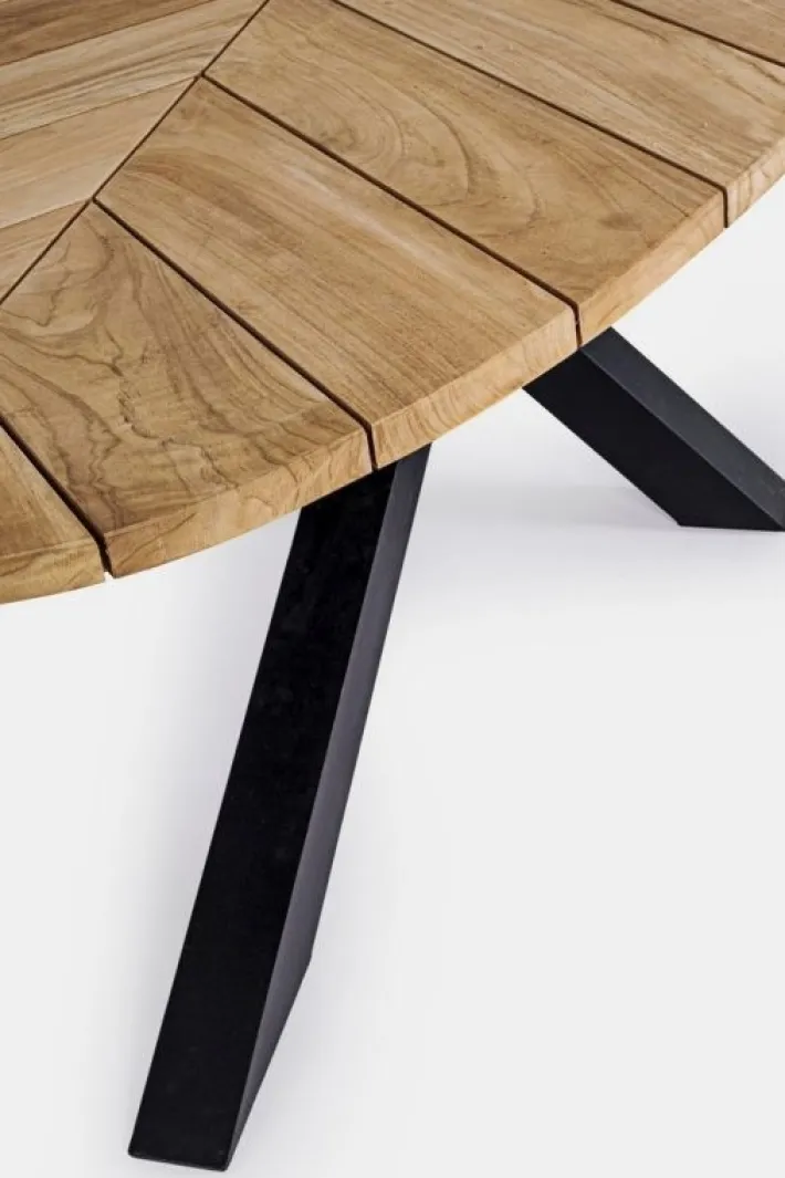 Bizzotto Tavoli>TAVOLO IN TEAK CARBON RT02 - PALMDALE
