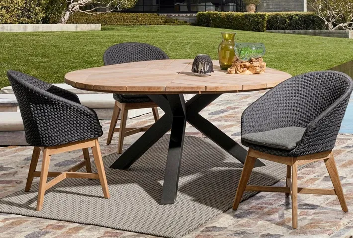 Bizzotto Tavoli>TAVOLO IN TEAK CARBON RT02 - PALMDALE