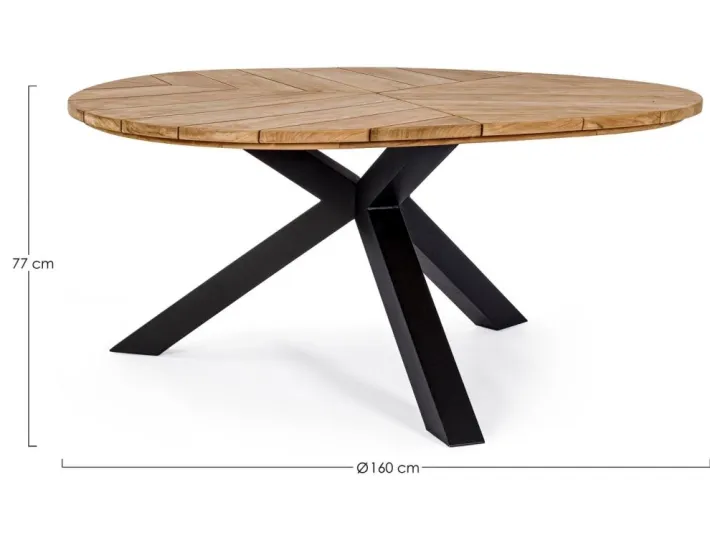 Bizzotto Tavoli>TAVOLO IN TEAK CARBON RT02 - PALMDALE