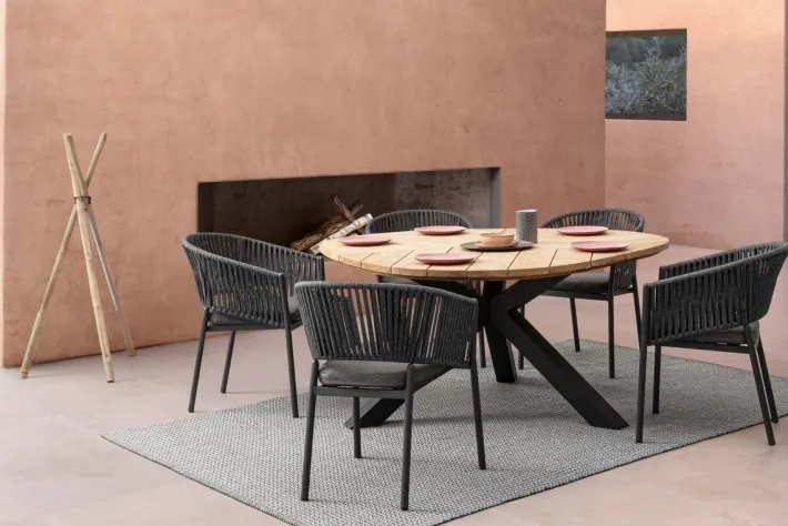 Bizzotto Tavoli>TAVOLO IN TEAK CARBON RT02 - PALMDALE