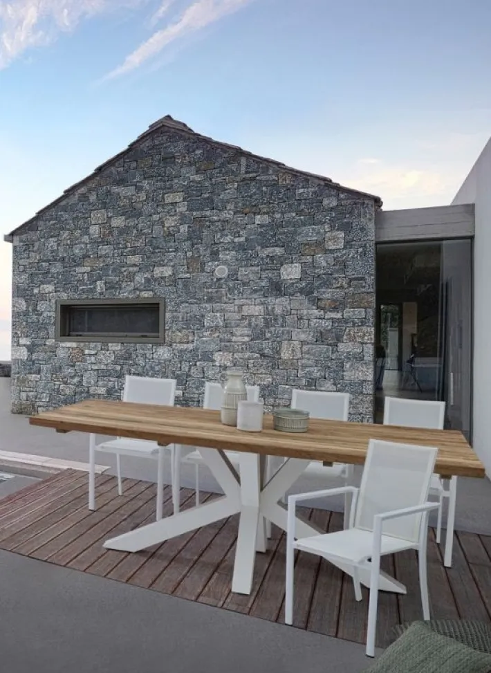Bizzotto Tavoli>TAVOLO IN TEAK RICICLATO BIANCO PM01 - RAMSEY