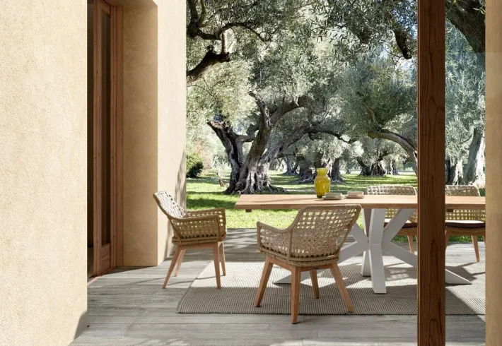 Bizzotto Tavoli>TAVOLO IN TEAK RICICLATO BIANCO PM01 - RAMSEY