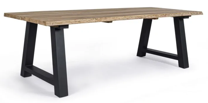 Bizzotto Tavoli>TAVOLO IN TEAK RICICLATO ANTARCITE AM03 - ROLLAND