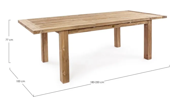 Bizzotto Tavoli>TAVOLO IN TEAK RICICLATO 180/250 - BOUNTY