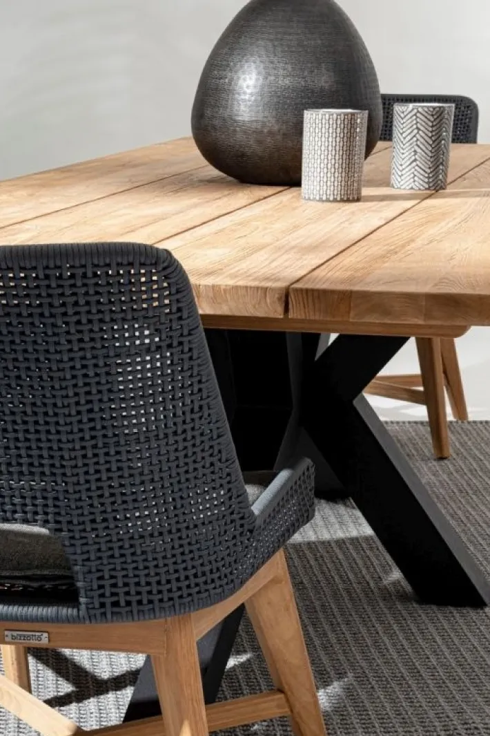Bizzotto Tavoli>TAVOLO IN TEAK RICICLATO NERO PM02 - RAMSEY