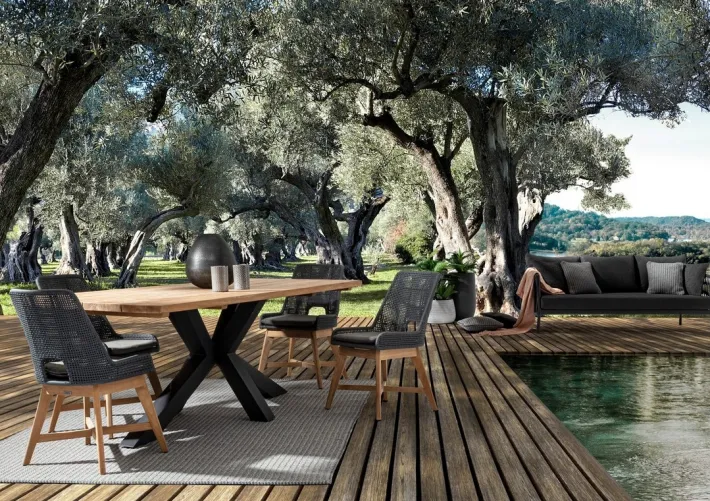 Bizzotto Tavoli>TAVOLO IN TEAK RICICLATO NERO PM02 - RAMSEY