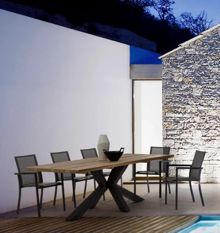 Bizzotto Tavoli>TAVOLO IN TEAK RICICLATO NERO PM02 - RAMSEY