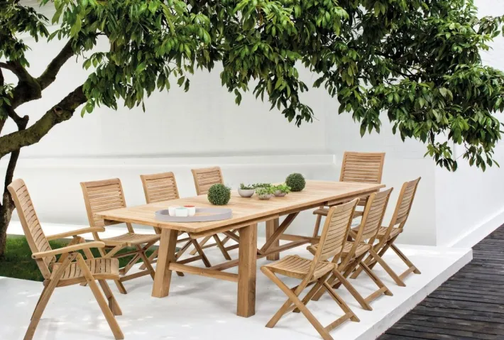Bizzotto Tavoli>TAVOLO IN TEAK 220/300X100 - MARYLAND