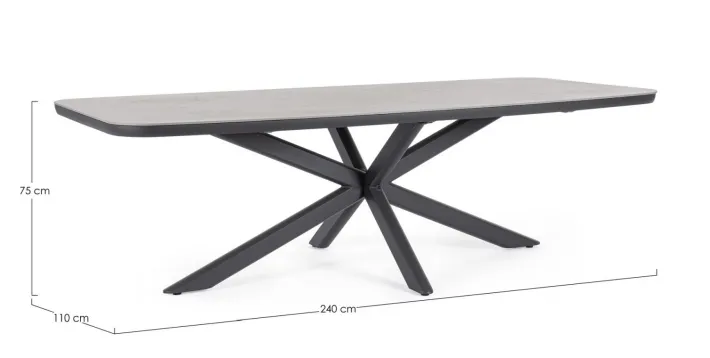 Bizzotto Tavoli>TAVOLO ISACCO 240X110 ANTR JX55