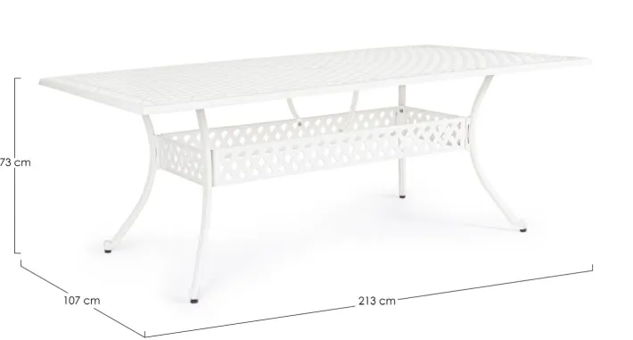 Bizzotto Tavoli>TAVOLO IVREA RETT 213X107 BIANCO