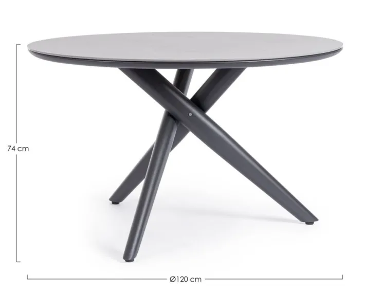 Bizzotto Tavoli>TAVOLO JULIAN D120 ANTR JX55
