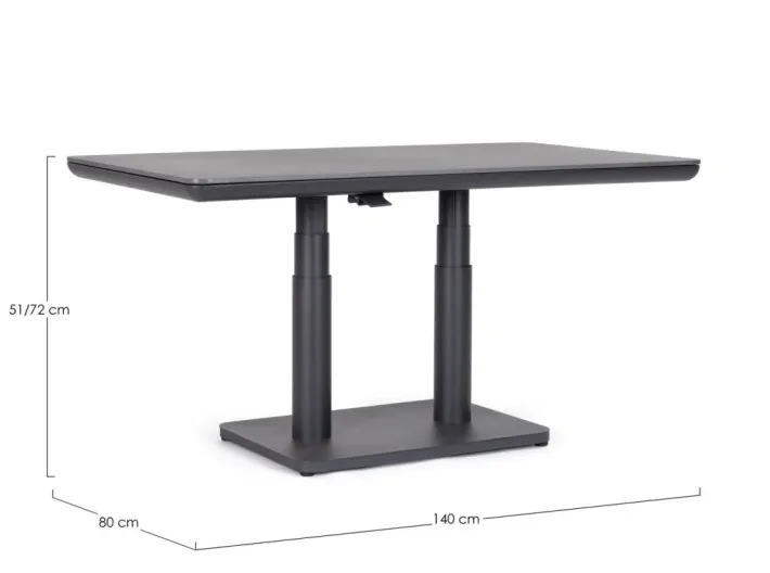 Bizzotto Tavoli>TAVOLO MIGUEL 140X80X51/72 ANTR JX55
