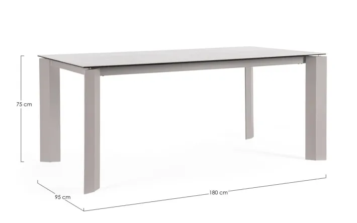 Bizzotto Tavoli>TAVOLO OTAVIO 180X95 MOON WG24