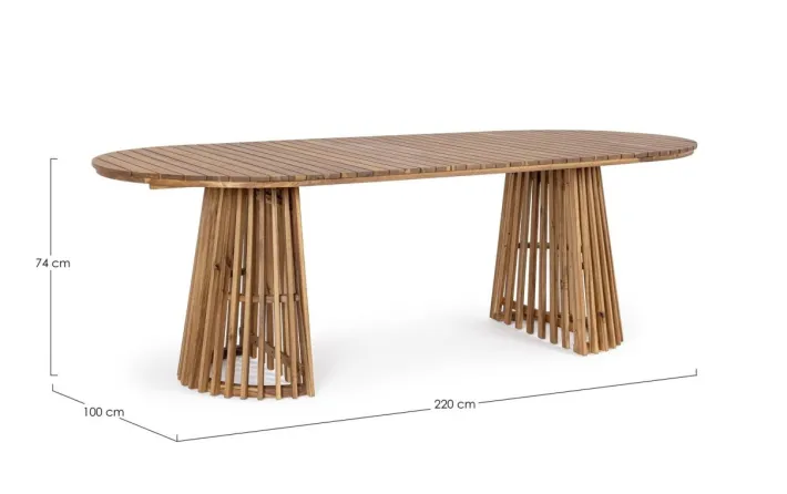 Bizzotto Tavoli>TAVOLO RODANO OV 220X100 - FSC