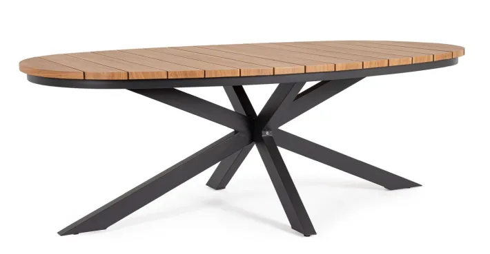 Bizzotto Tavoli>TAVOLO ZELMAR 218X115 ANTRACITE YK13