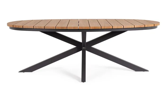 Bizzotto Tavoli>TAVOLO ZELMAR 218X115 ANTRACITE YK13
