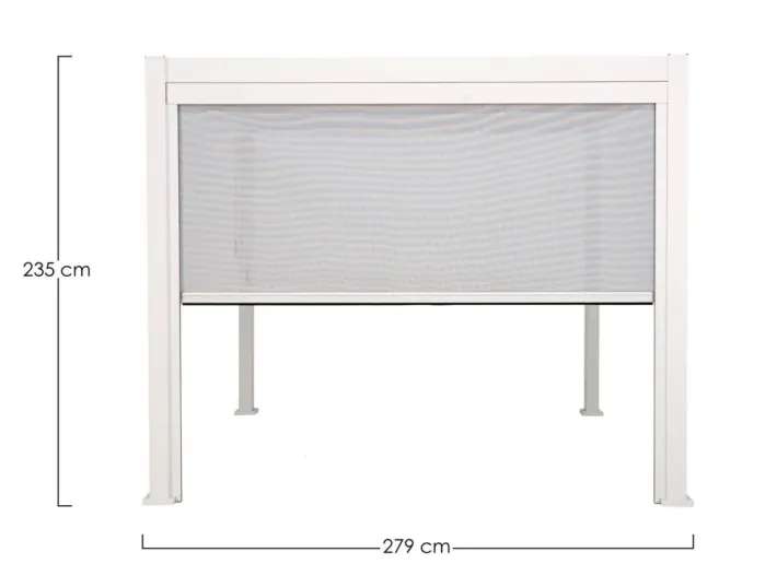 Bizzotto Pergole E Gazebo>TENDA RULLO PERGOLA OCEAN LATO 3M BIANCO