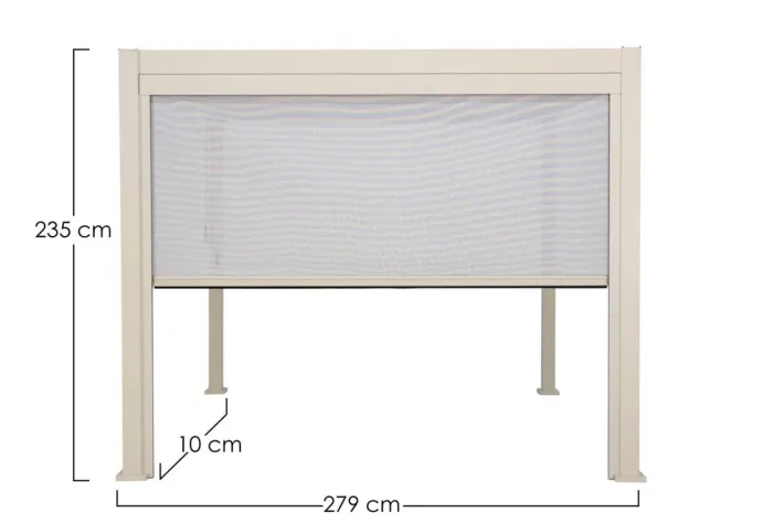 Bizzotto Pergole E Gazebo>TENDA RULLO PERGOLA OCEAN LATO 3M SETA