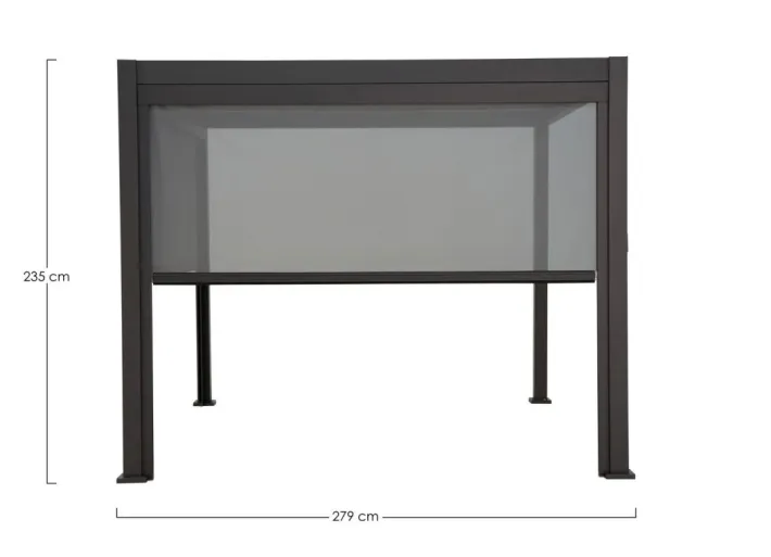 Bizzotto Pergole E Gazebo>TENDA RULLO PERGOLA OCEAN LATO 3M ANTR