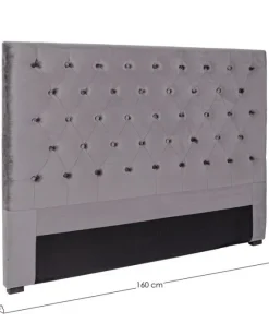 Bizzotto Letti>TESTIERA LETTO IN LEGNO GRIGIO SCURO 160 - CASPAR