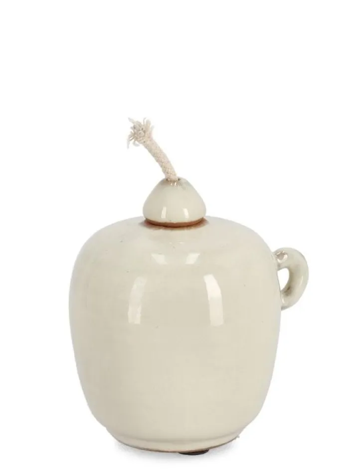 Bizzotto Oggettistica>VASO CON STOPPINO ESMA BEIGE H11,5