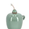 Bizzotto Oggettistica>VASO CON STOPPINO ESMA VERDE H11,5