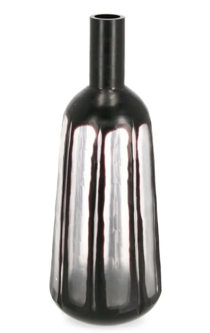 Bizzotto Vasi>VASO KIRINDA VT TRASPARENTE NERO H38