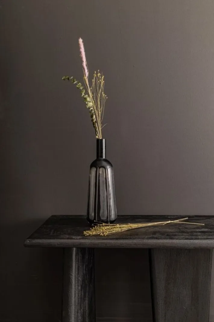 Bizzotto Vasi>VASO KIRINDA VT TRASPARENTE NERO H38