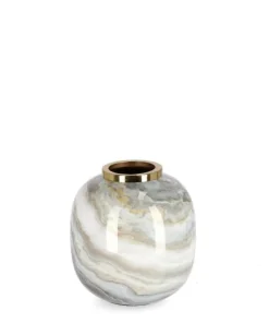 Bizzotto Coprivasi>VASO MARSHA TO BIANCO GRIGIO ORO H17
