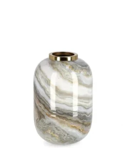 Bizzotto Coprivasi>VASO MARSHA TO BIANCO GRIGIO ORO H25