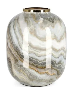 Bizzotto Coprivasi>VASO MARSHA TO BIANCO GRIGIO ORO H36