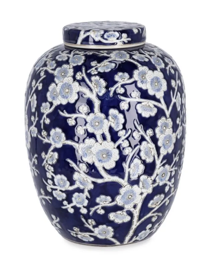 Bizzotto Vasi>VASO MENG C-TAPPO BOMB BLU BIANCO H32