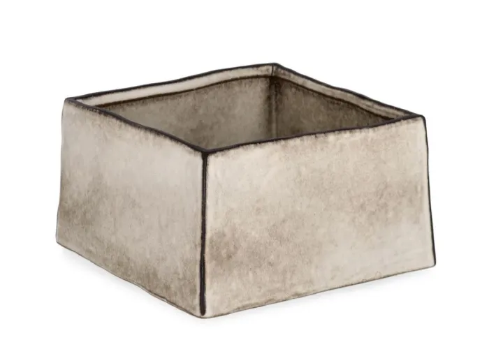 Bizzotto Vasi>VASO NIKOS QUADRATO BASSO BIANCO H11