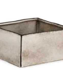 Bizzotto Vasi>VASO NIKOS QUADRATO BASSO BIANCO H10,5