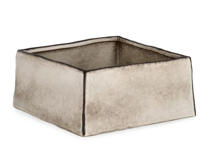 Bizzotto Vasi>VASO NIKOS QUADRATO BASSO BIANCO H10,5